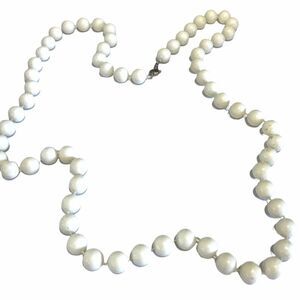 White beaded vintage necklace